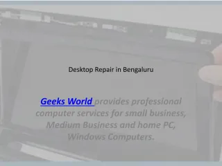 Desktop Service in Bangalore - slide 1