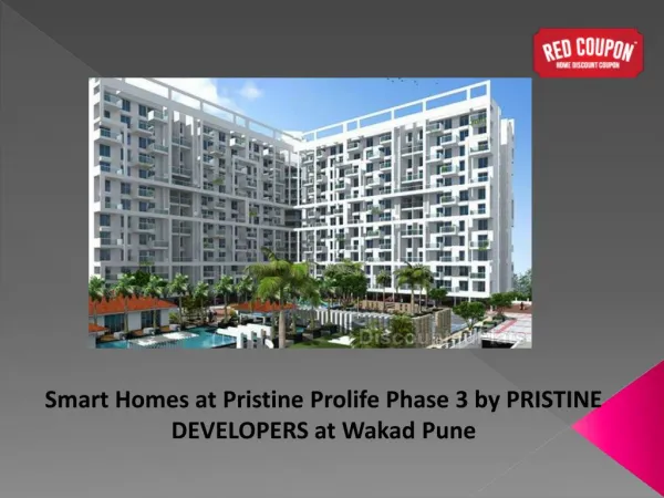Pristine Prolife 3 offers 1 and 2 BHK lifestyle apartments with some very impressive features and facilities. The sprawl