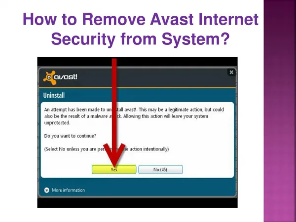 How to remove Avast Internet Security from System?