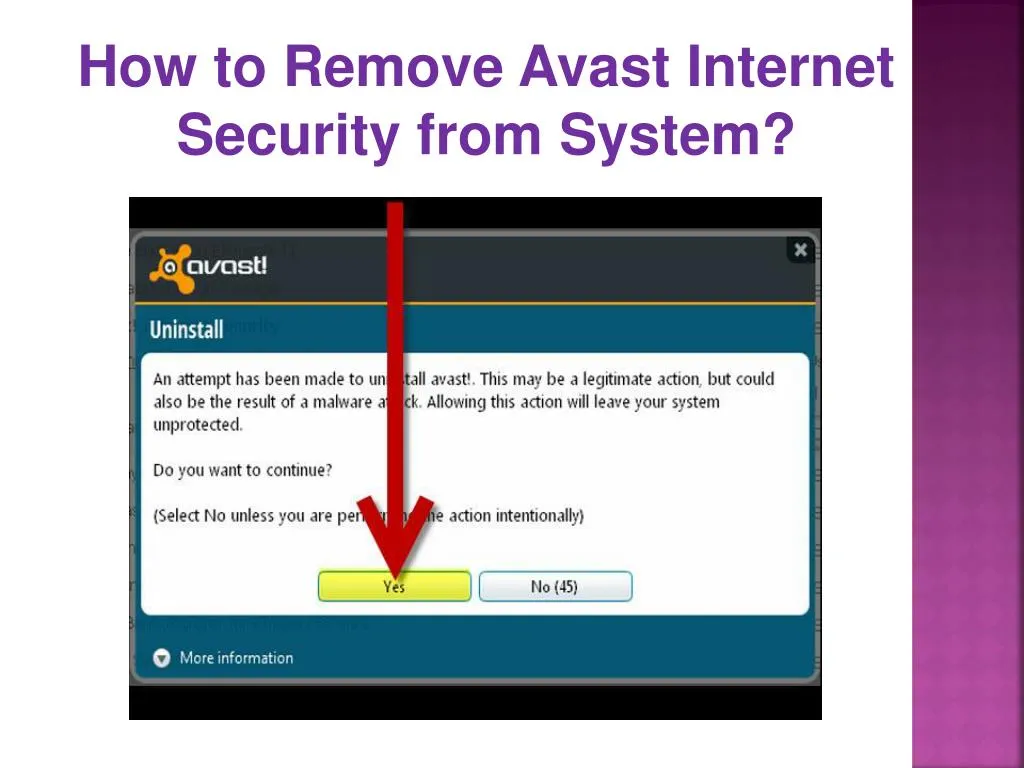 how to remove avast internet security from system