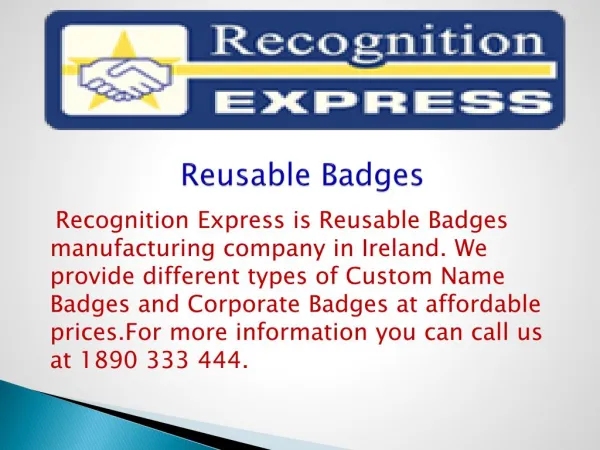 Reusable Badges