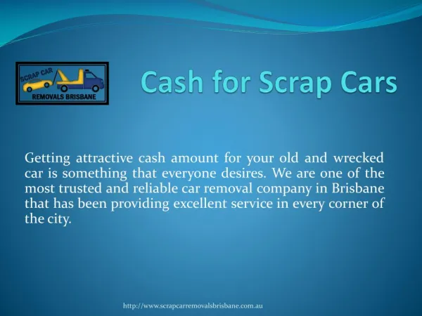 Cash for Scrap Car in Brisbane Australia