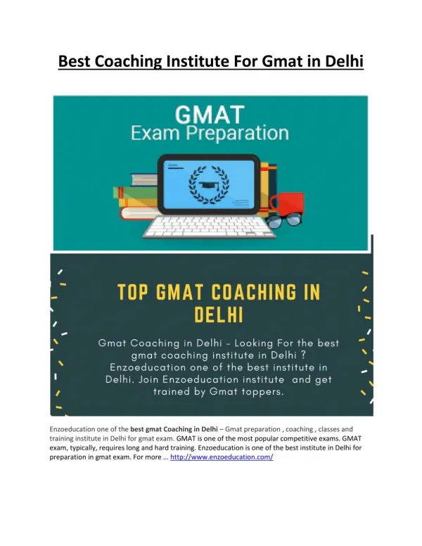 Best Coaching Institute For Gmat in Delhi