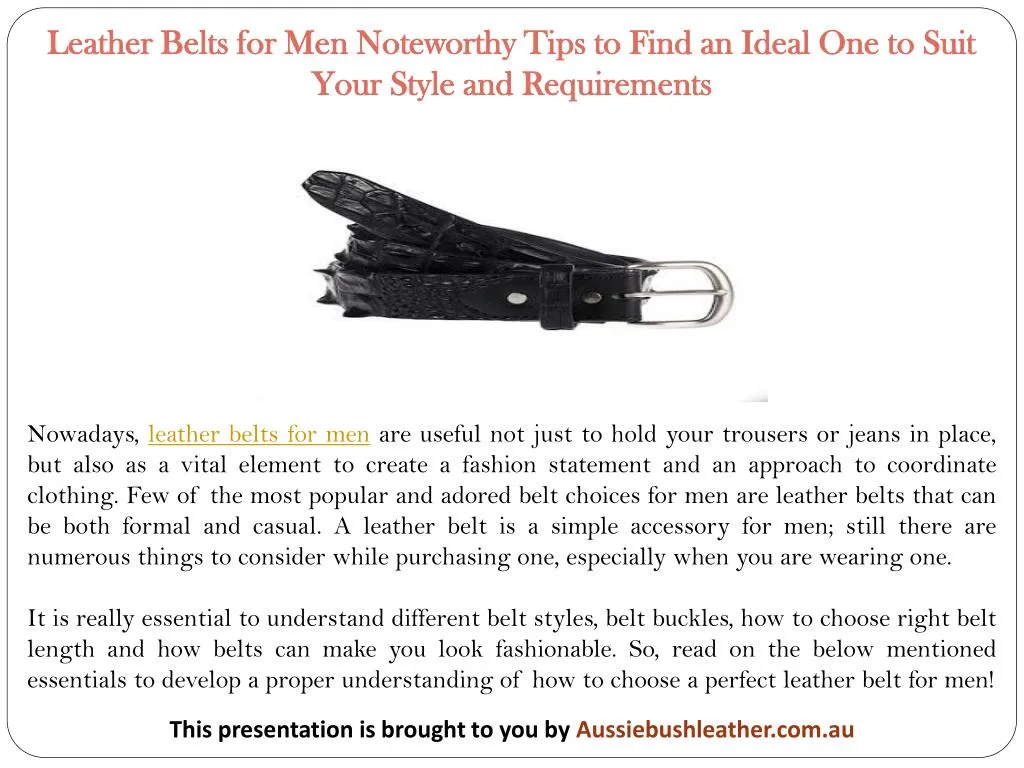 leather belts for men noteworthy tips to find