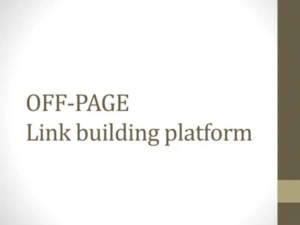 Top Off page Link Building Websites by Simply Digital