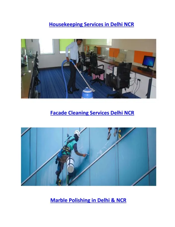 Professional Housekeeping Services in Delhi NCR