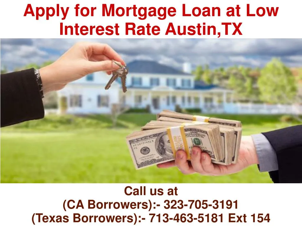 apply for mortgage loan at low interest rate