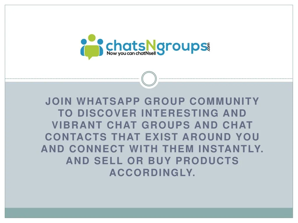 join whatsapp group community to discover
