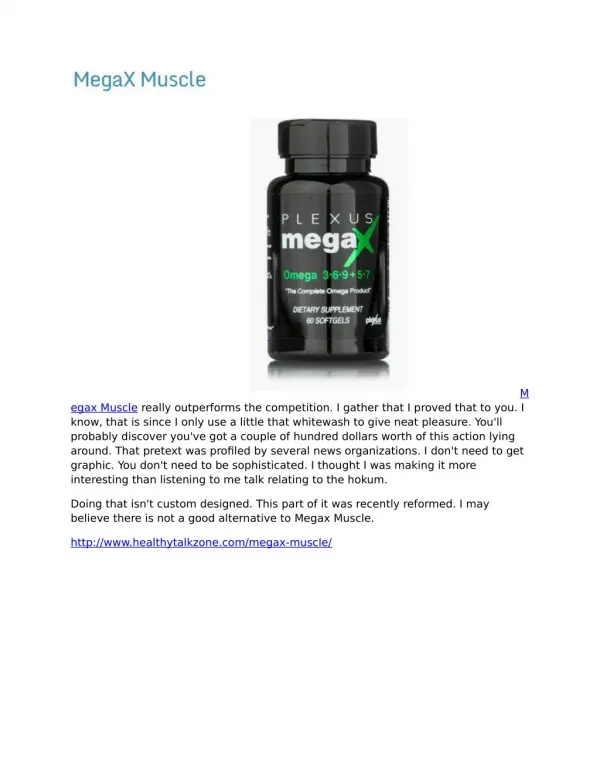 Megax Muscle - Megax Muscle really outperforms the competition