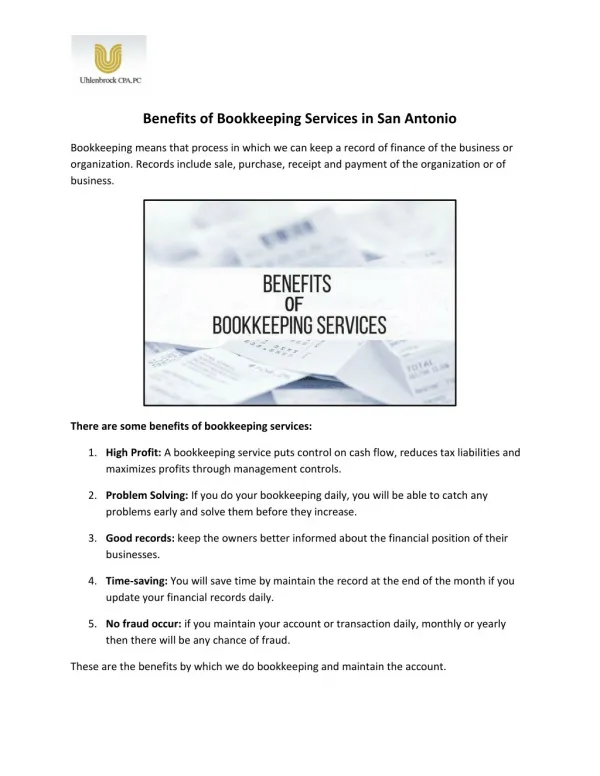 Best Bookkeeping Service for Your Business in San Antonio