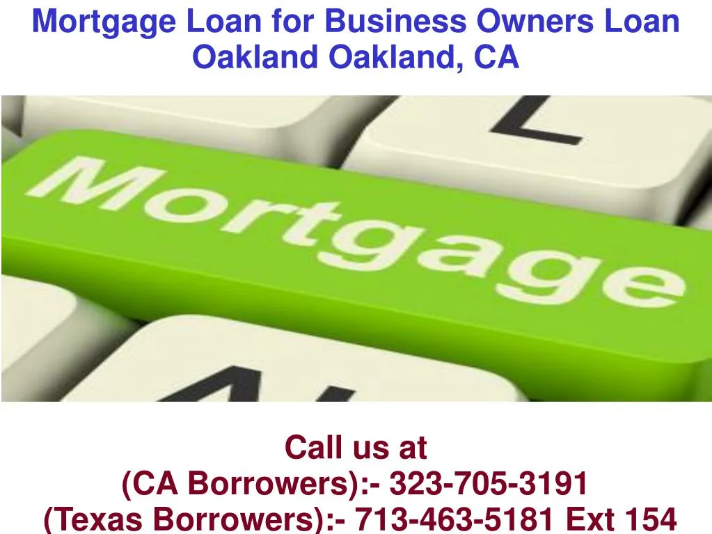 mortgage loan for business owners loan oakland