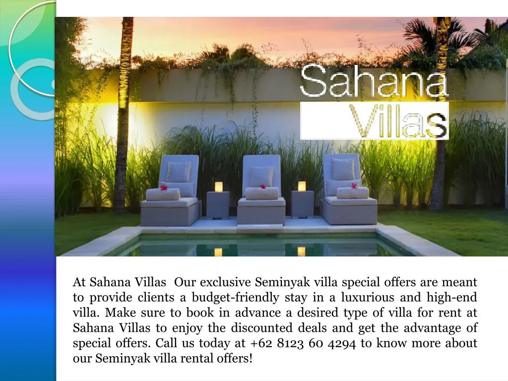 at sahana villas our exclusive seminyak villa