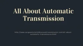 All About Automatic Transmission - slide 1