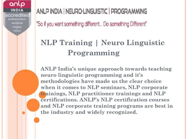 nlp programs india