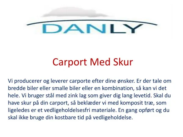 Carport Med Skur