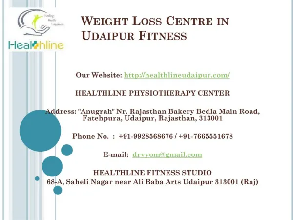 Weight Loss Centre in Udaipur Fitness