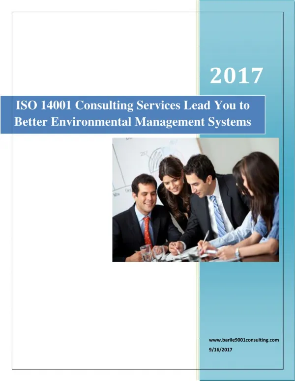 ISO 14001 Consulting Services Lead You to Better Environmental Management Systems