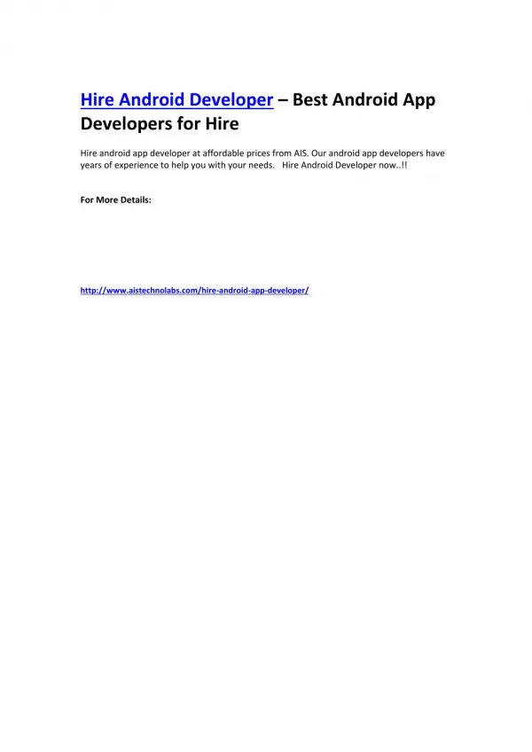 hire android developer best android