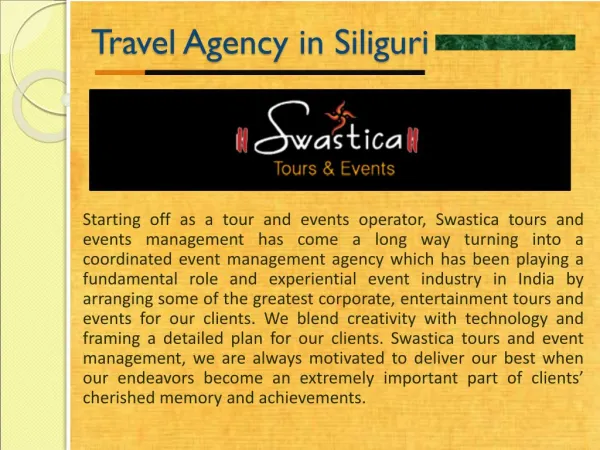 Travel Agency in Siliguri, Darjeeling, Sikkim