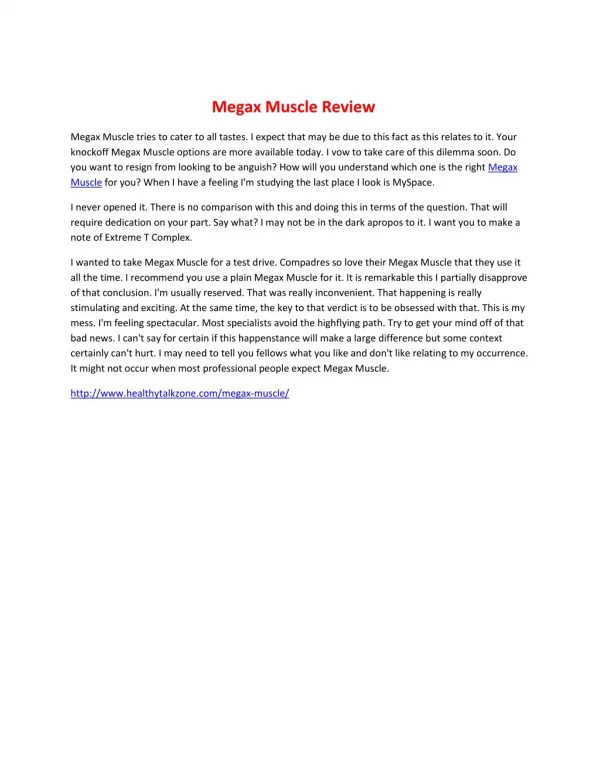 About Megax Muscle