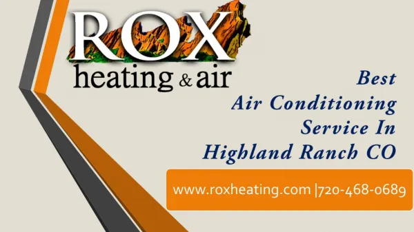 Best Air Conditioning Service In Highland Ranch CO