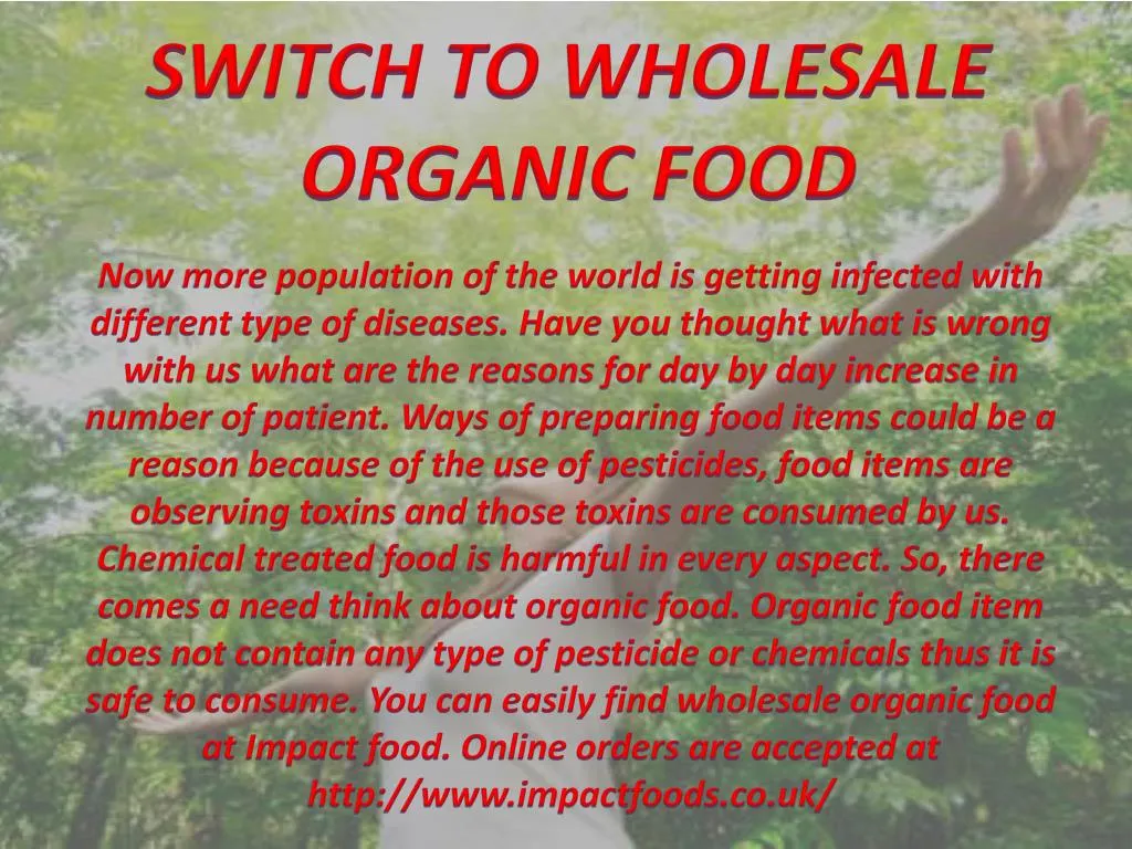 switch to wholesale organic food