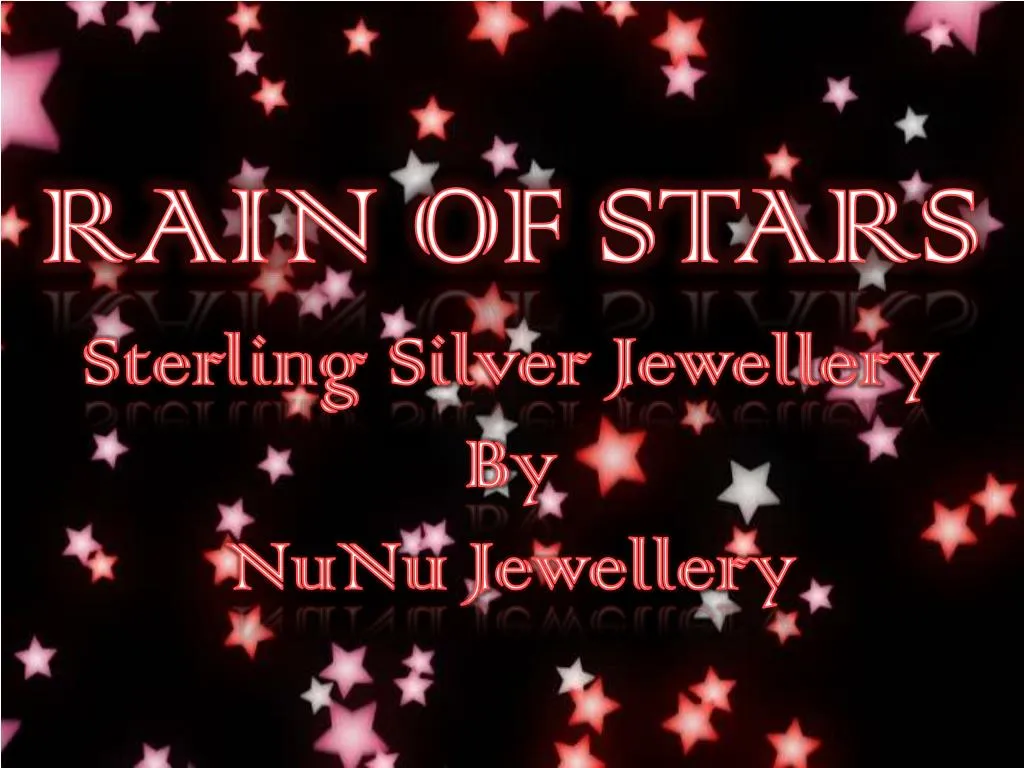 rain of stars sterling silver jewellery by nunu