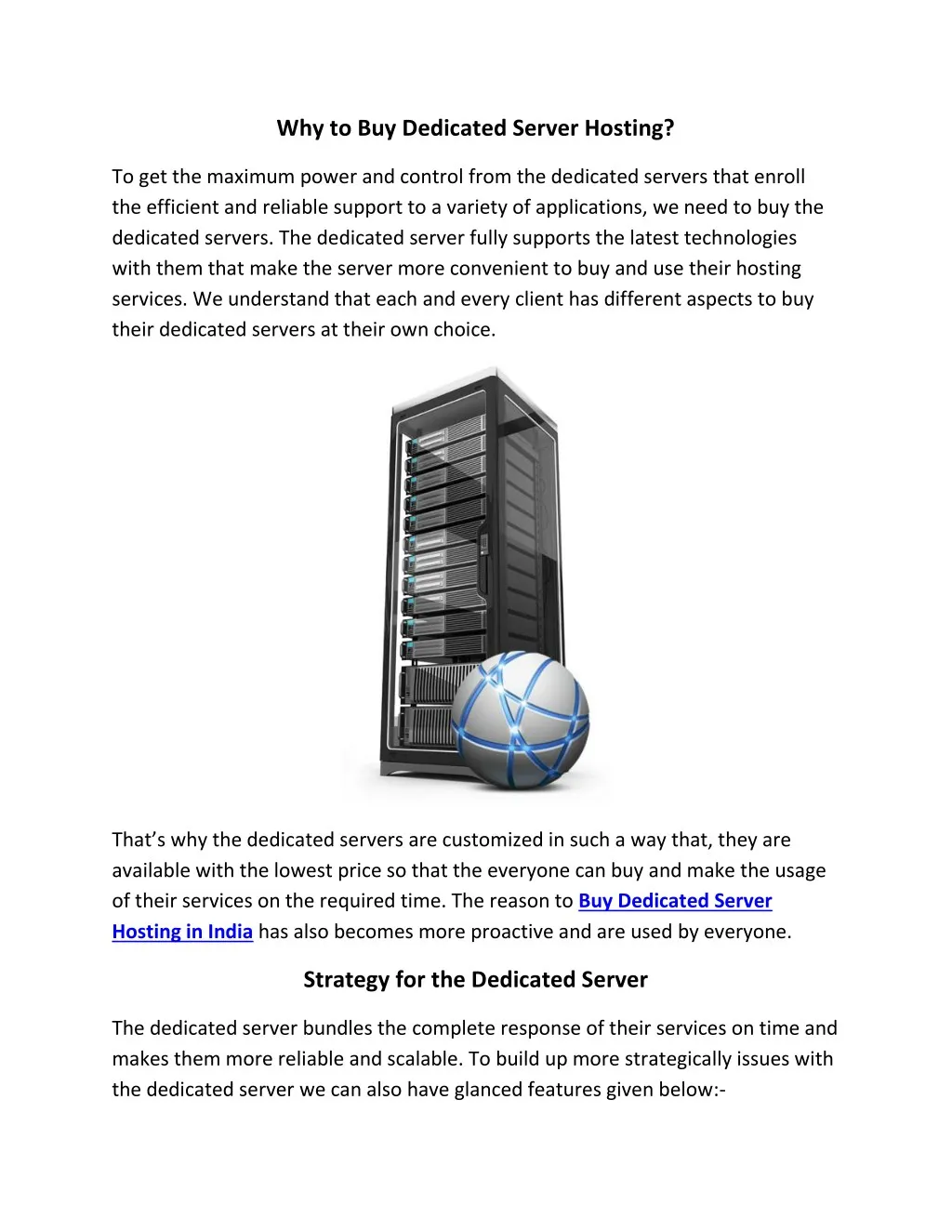 why to buy dedicated server hosting