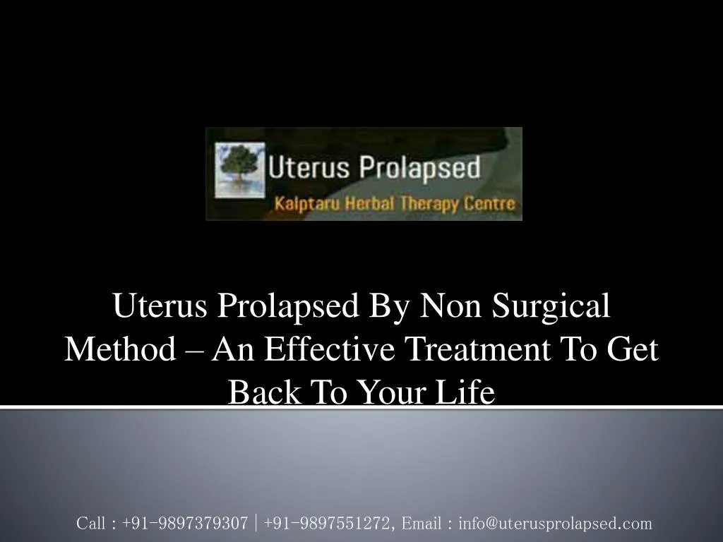 uterus prolapsed by non surgical method