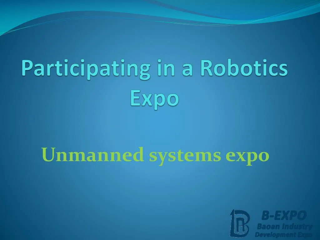 participating in a robotics expo