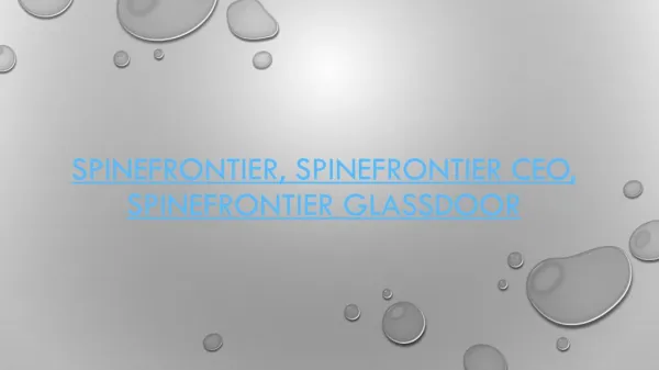 Spinefronteir The Leader in LES