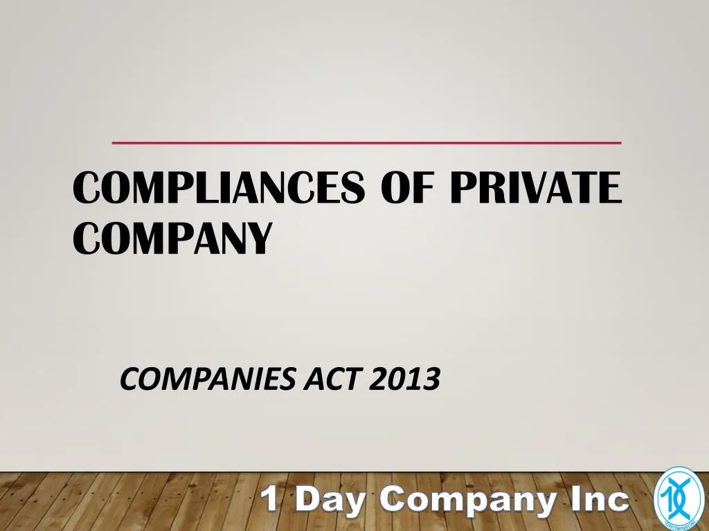 compliances of private company