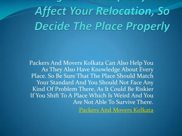 Moving To A Cheap City Can Affect Your Relocation, So Decide The Place Properly