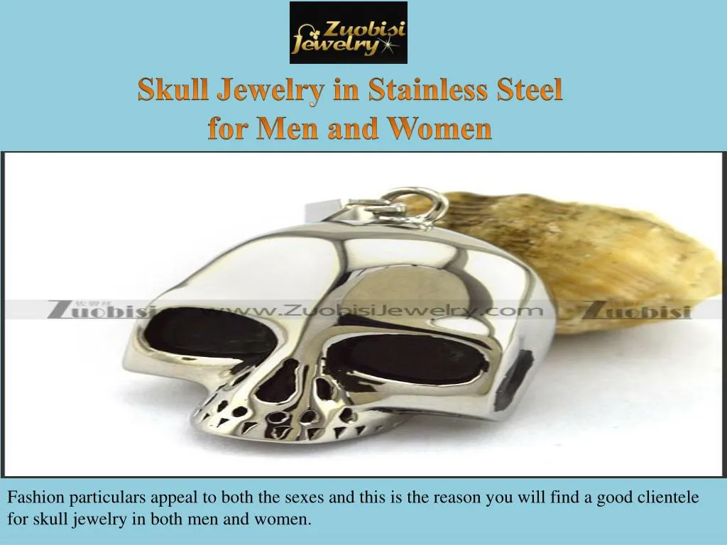 skull jewelry in stainless steel for men and women