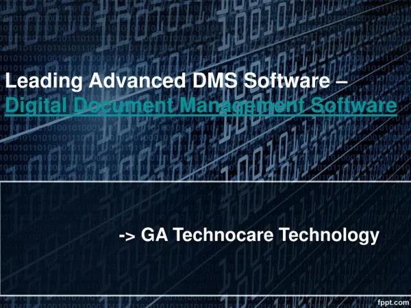 Advance DMS Software | Digital Document Management Software