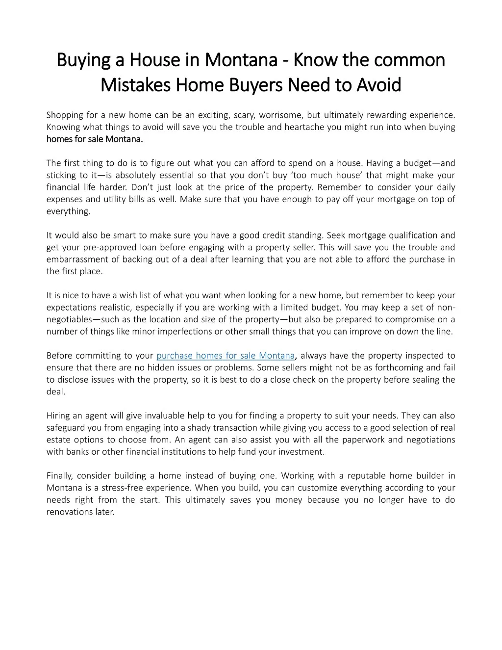 know the the common common mistakes home buyers