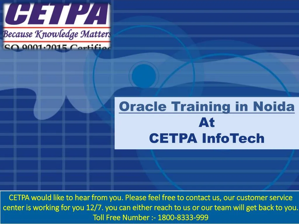 oracle training in noida at cetpa infotech