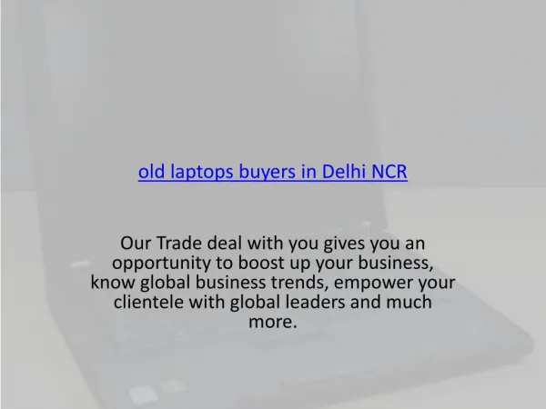 old laptop buyers in Gurgaon