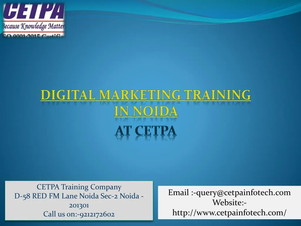 digital marketing training in noida at cetpa