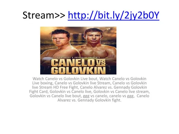 Canelo vs Golovkin live Stream HD Free Fight