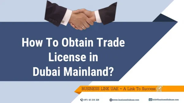How to obtain Trade license in Dubai Mainland?