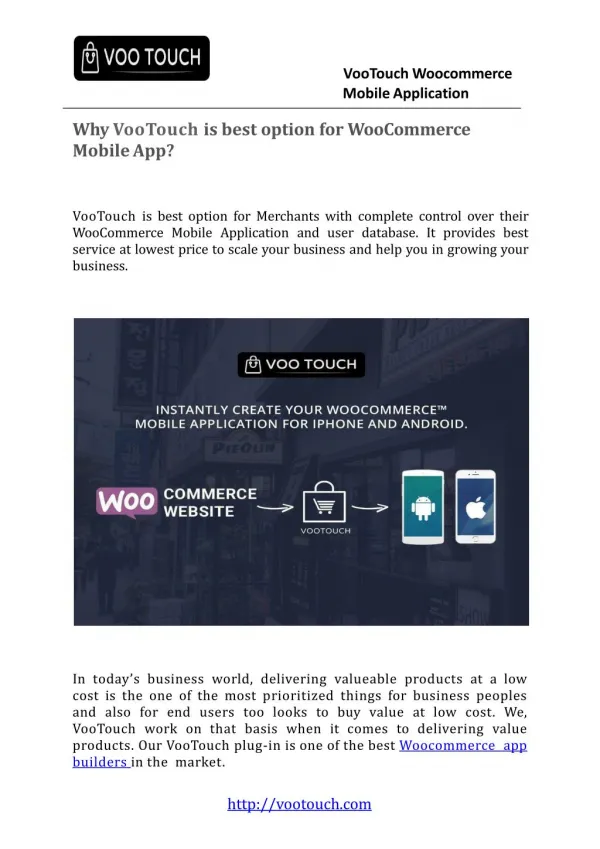 Why VooTouch is best option for WooCommerce Mobile App?