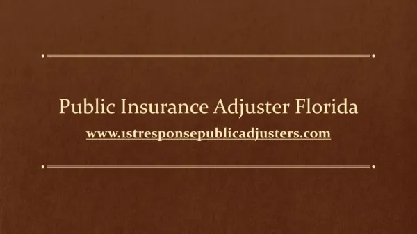 Insurance Adjuster in Miami