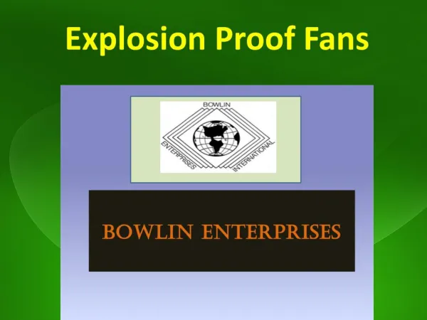 Explosion Proof Fans