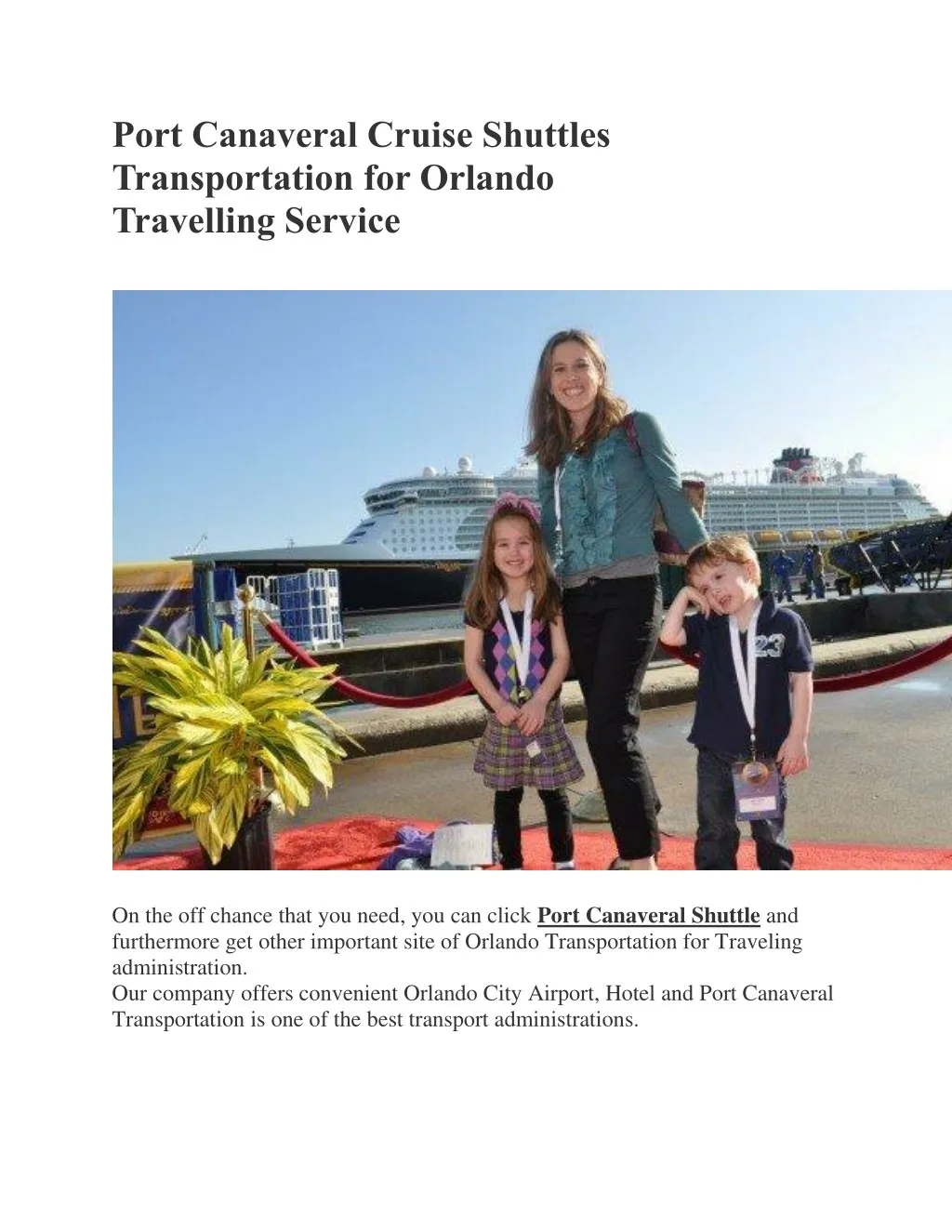 port canaveral cruise shuttles transportation