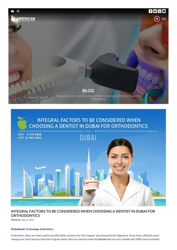Dentist in Dubai | Dental Clinic In Dubai