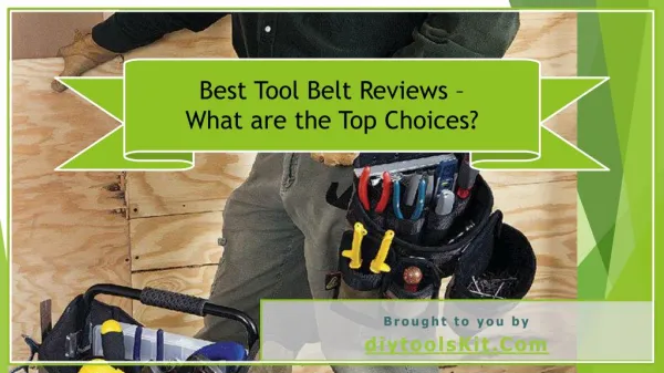 Top 3 Best Tool Belt