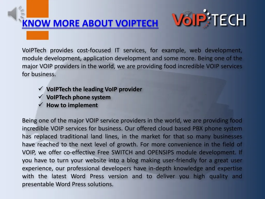know more about voiptech