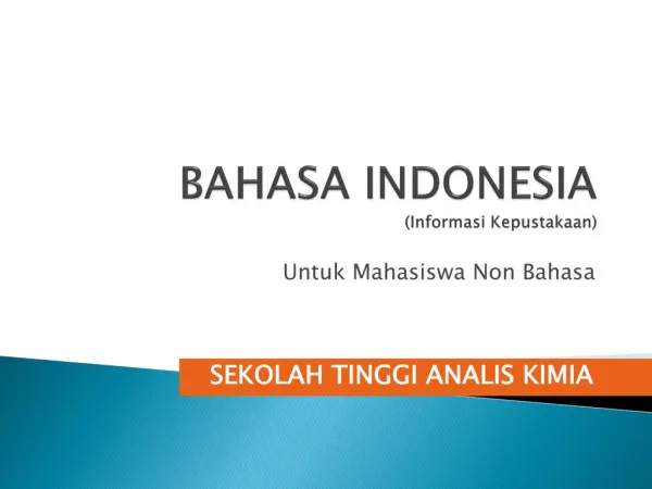 bahasa indonesia untuk mahasiswa non bahasa