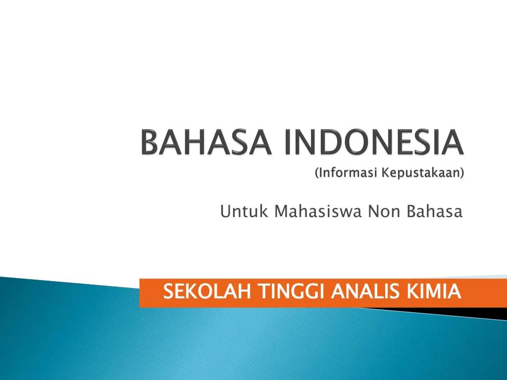 bahasa indonesia informasi kepustakaan